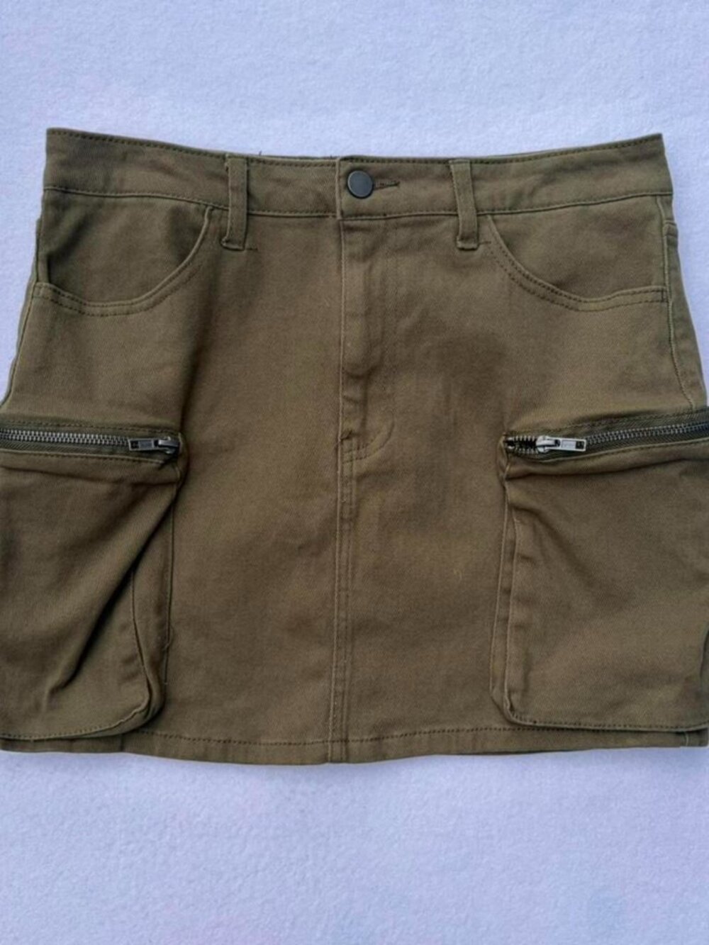 Tinseltown Green Khaki Cargo Mini Skirt Size L Summer Spring Grunge Alt